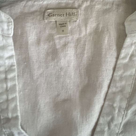 NWOT Garnet Hill 100% linen white beach dress size small - Picture 6 of 7
